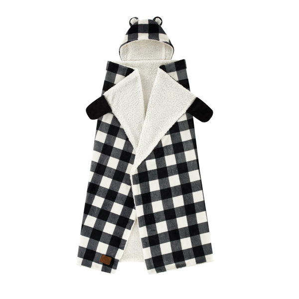 Dearfoams Buffalo Check Adult Hooded Throw Wayfair